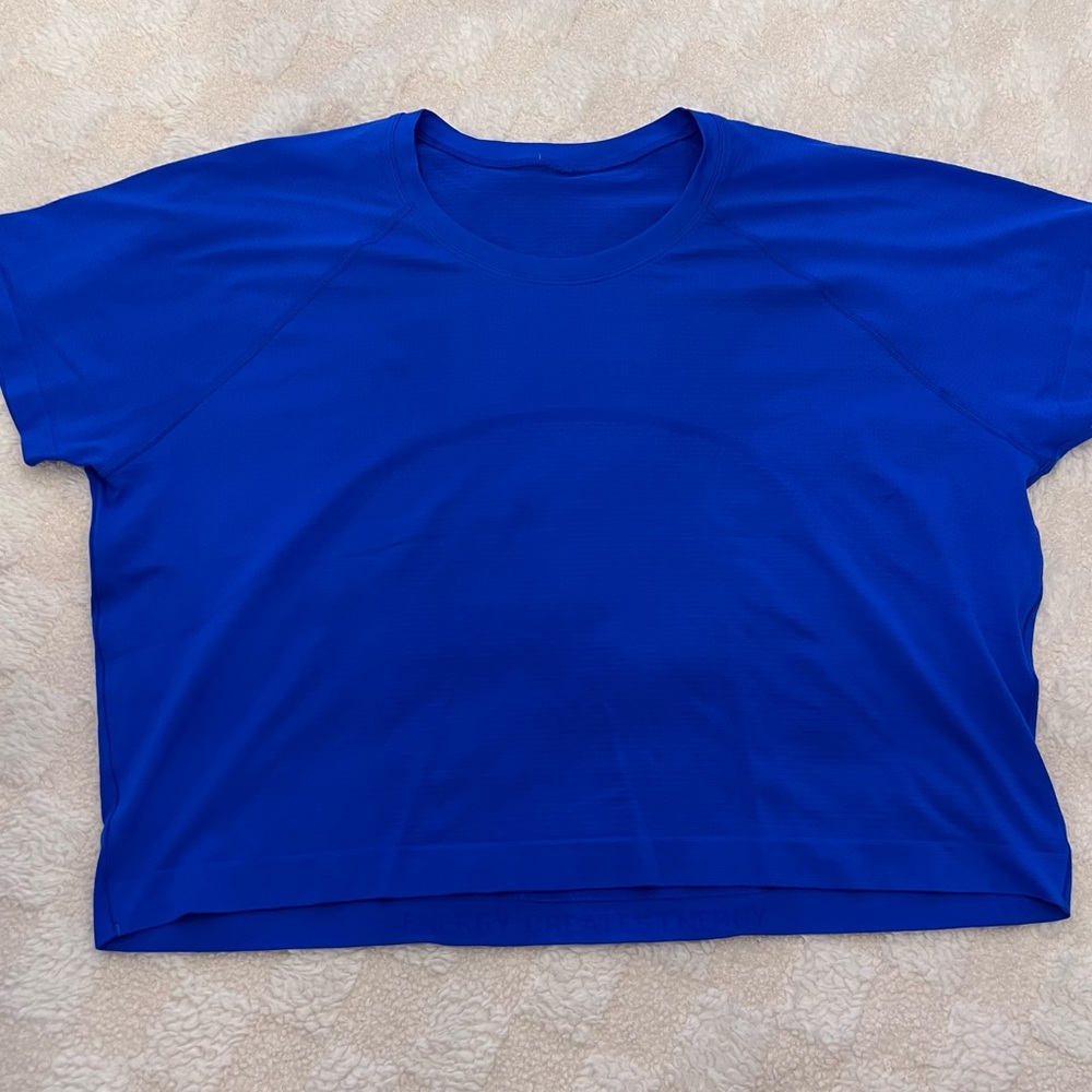 lululemon athletica Electric Blue Swiftly Tech Waist Length Top